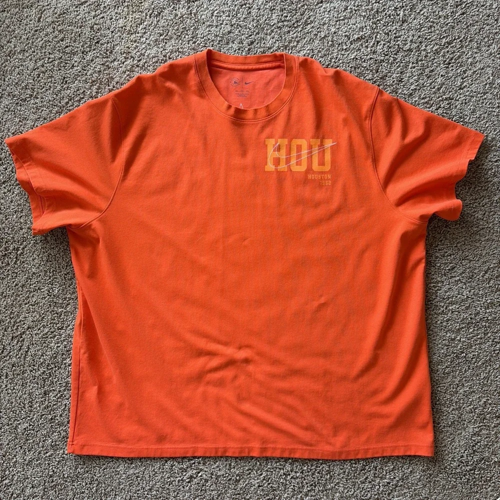 Nike Orange Houston Astros MLB Baseball Statement Game Over T-Shirt Mens 3XL